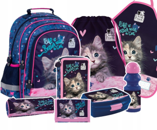 Školská taška, batoh - Sada 8 el. BACKPACK Ceruzka Case Cleo & Frank Kotek