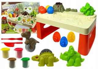 Sada koláče. Plastic hmotnosti. Dinosaurs stolík