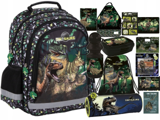 Školská taška - batoh, set, zostava - Kit Dinosaur Backpack 13W1 trubica do 1 Dino triedy
