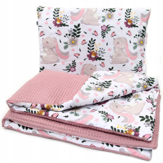 Detský paplón a vankúš - KOCYK 75X100 SET SET 25X35 Waffle Vankúš