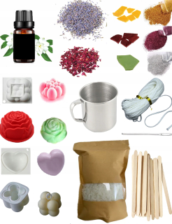 KIT výrobe sviečok 4x DIY silikónová forma