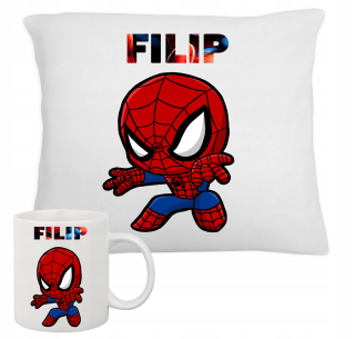 Detský dekoračný vankúš - FanA Cup Set+vankúš Spiderman Darček Názov