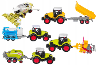FARMÁRSKA SADA KOMBINOVAT 5V1 + 4 TRAKTORY + 4 STROJE