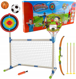 GAME SET 3v1 Futbal Lukostreľba Basketbal