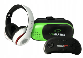 SÚPRAVA VR OKULIAROV PRE TELEFÓN 3D GAMEPAD SLÚCHADLÁ