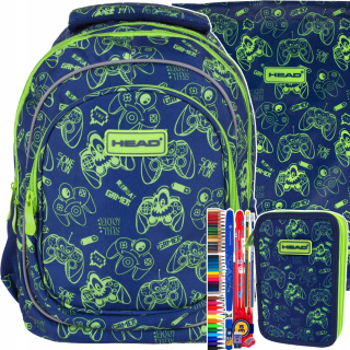 Školská taška - batoh, set, zostava - Set Head Backpack School Bag pre priateľa