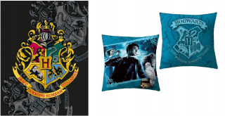 Detský vankúš - Prikrývka Harry Potter Set Rokfort erbov