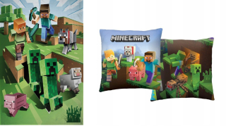Prikrývka, prehozy na posteľ - Minecraft Creeper vankúš polárna prikrývka