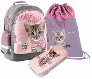 Školský batoh - Kitty Set School batoh, trubica, taška