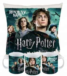 Detský vankúš - Nastavte hrnček + vankúš Harry Potter + názov 40 W34