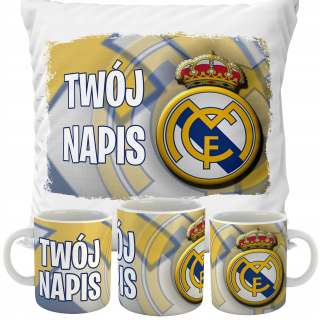 Detský vankúš - Nastavte hrnček + vankúš Real Madrid Madrit Darček
