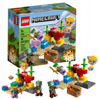 Minecraft - Sada Lego Minecraft Coral Rafa Cave 21164