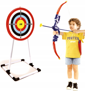 Archer set pre deti štít na ráme + prove