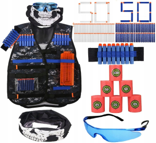 Sada mega vesta pre šípky NERF + príslušenstvo