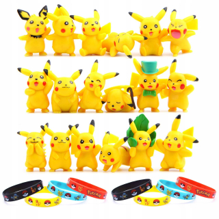 Sada mini figúrky Pokémon Pikachu 18pcs + 8 pásiem