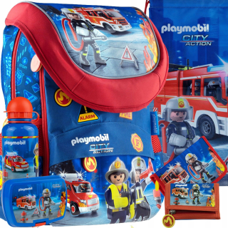 Aktovka - Sada PlayMobil SchoolBag School Batchpack hasič
