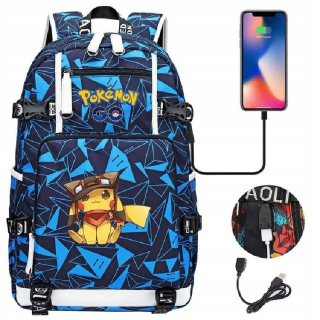 Školský batoh - Batoh set batoh School Anime Pokemon Go Gam