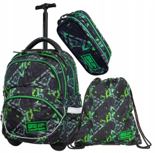 Školský batoh - Coolpack batoh nastavený na kolesá vrecko na ceruzku