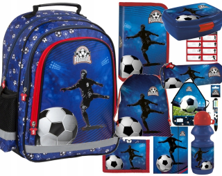 Školská taška - batoh, set, zostava - Sada futbalového batohu ceruzky Case Bido Bido 11W1