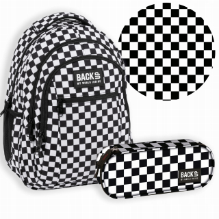 Školský batoh - Batoh set ceruzky zálohovanie šachovnice.