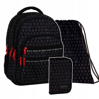 Školská taška, batoh - Sada batohu Case Backup Bag 28 l Klávesnica