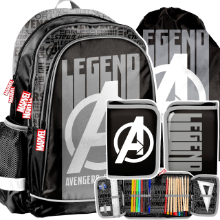 Školská taška - batoh, set, zostava - Sada školského batohu pre priateľa Avengers Paso