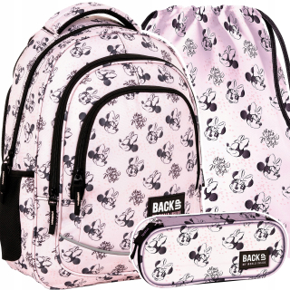Školská taška - batoh, set, zostava - Sada školského batohu pre Minnie Mouse
