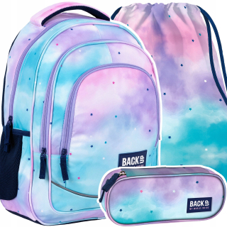 Školská taška - batoh, set, zostava - Pastel School Batchpack sada v 3 hviezdy Elem.