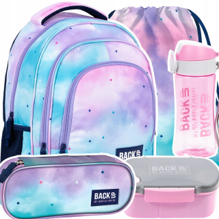 Školská taška - batoh, set, zostava - Pastel School Batchpack Set v Backup Hviezdy