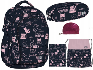 Školská taška - batoh, set, zostava - Školský batoh Set Satchel and Youth Ceruzky