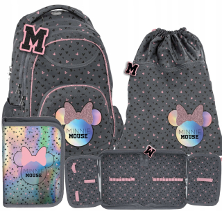 Školská taška, batoh - Sada školského batohu pre topánky. Puzdro ceruzky. Minnie