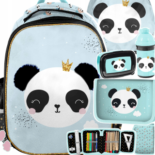 Batoh set pre dievča, panda medveď