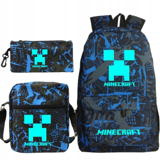 Batohové sady ceruzky puzdro Minecraft vzory žiaria