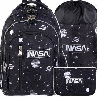Školský batoh - Set Batoh School School Bag Nasa Kosmos Black