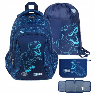 Školský batoh - T-Rex BP26 St.right Dinosaur School Batoh Set