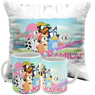 Detský vankúš - Modro modrý pohár set pre dieťa y4