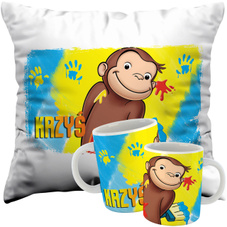 Detský vankúš - Set vankúšový pohár zvedavého hrnčeka George Gift Y4