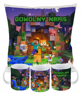 Detský vankúš - Minecraft Hrnček vankúš nastavený pre hráča