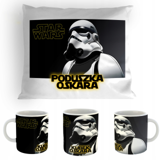 Detský vankúš - Sada vankúšov + hrnček Star Wars + darček názov