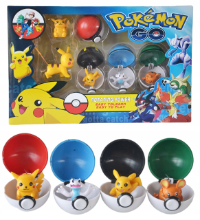 Kit Pokemon Go postavy Pikachu Pokéballov 9na1