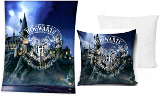 Prikrývka, prehozy na posteľ - Harry Potter Polar Gift Kit vankúšová prikrývka
