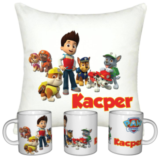 Paw Patrol - DOG PATROL MUG + CUSHION + NAME