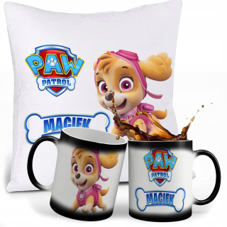 Paw Patrol - Pes Patrol Čarovná Hrnček + vankúš + Name