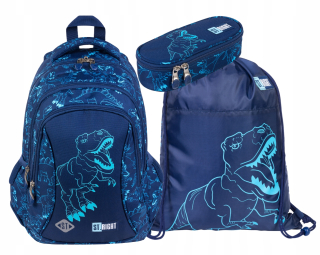 Školský batoh - Tirex School Backpack set Majewski Dinosaur 1-3