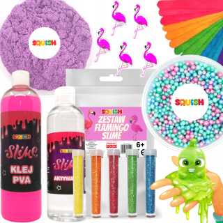 SLIME FLAMINGO SET NA VÝROBU GLUTE WOW LEPIDLA