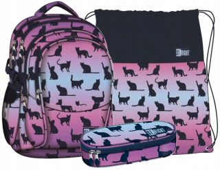 Školský batoh - SET ST.PRAVÝ BATOH + TAŠKA + PUZDRO NA PEČARU KAT