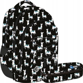Školský batoh - Nastaviť Stright Backpack BP32 sáčok zadarmo lamas