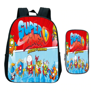 Školská taška - batoh, set, zostava - SUPER ZINGS 3D SADA DIZAJNOV TYPU BATOHY