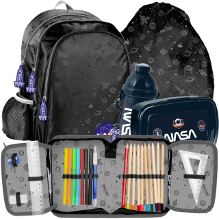 Školský batoh - Škola set 5in1 batohu ceruzka prípad NASA PASO