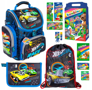 Aktovka - Školská súprava pre Boy Hot Wheels